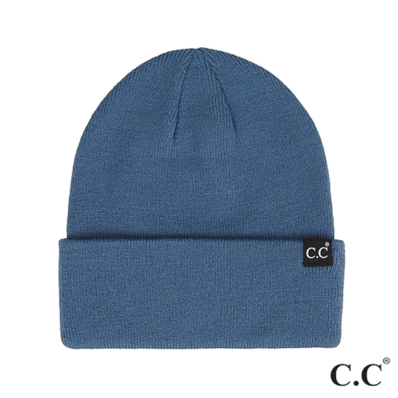 C.C Other - C.C  Unisex Solid Teal Cuff Beanie Hat